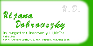 uljana dobrovszky business card